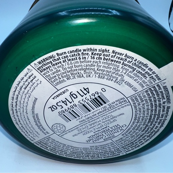 NEW Bath & Body Works White Barn Scented 3 Wick Candle -Spiced Apple Toddy Scent - Picture 4 of 8